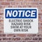 Signmission Electric Shock Hazard Risk Swim At Your Own Risk OSHA Notice Sign, Plastic, 10in W x 7in L, 2PK OS-2PACK-NS-P-710-L-11639 - alternate 7